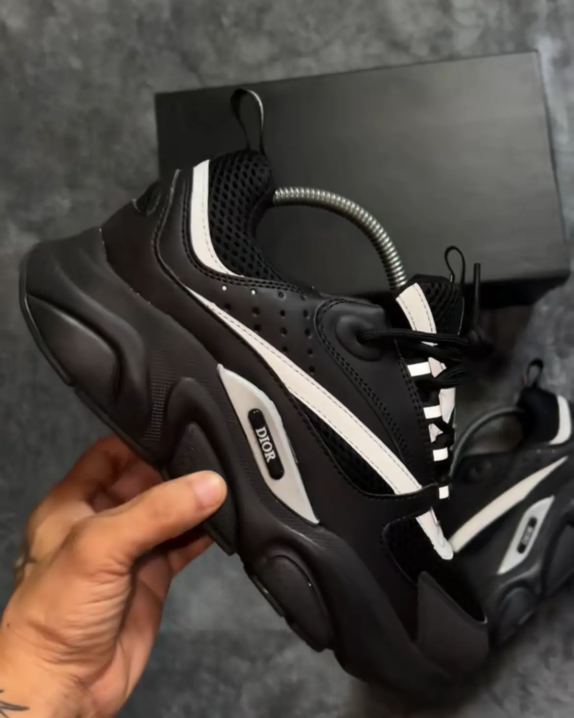 Dior B22 "Black Silver" DRIP SNEAKERS®