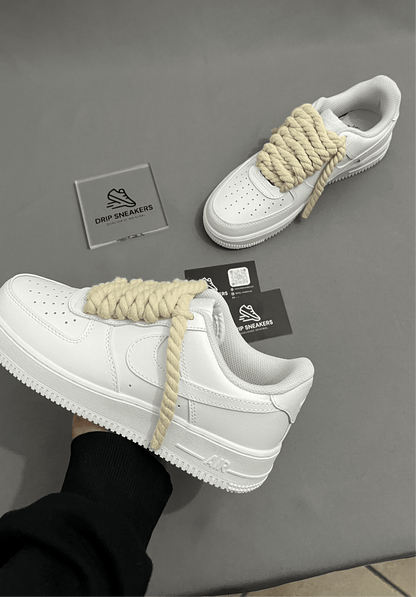 Air Force 1 Rope Laces "Beige" - Drip Sneakers