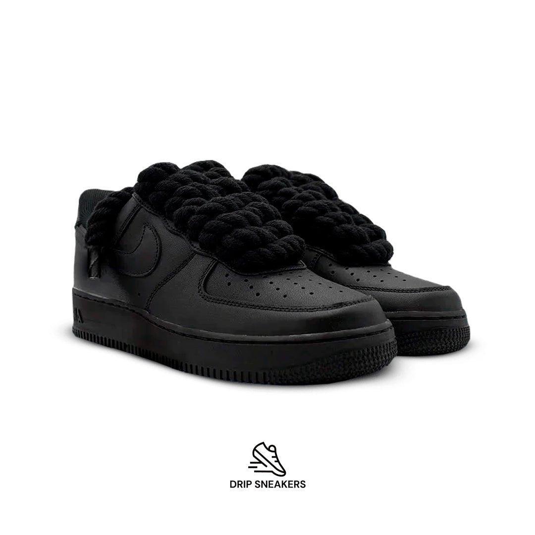 Air Force 1 Rope Laces "Black" - Drip Sneakers