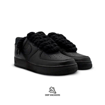 Air Force 1 Rope Laces "Black" - Drip Sneakers