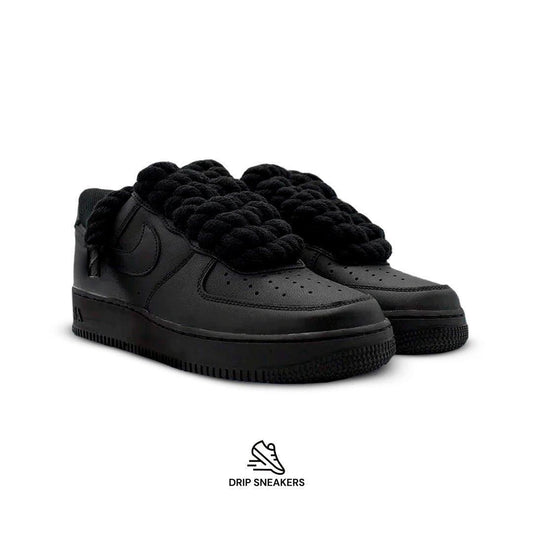 Air Force 1 Rope Laces "Black" - Drip Sneakers