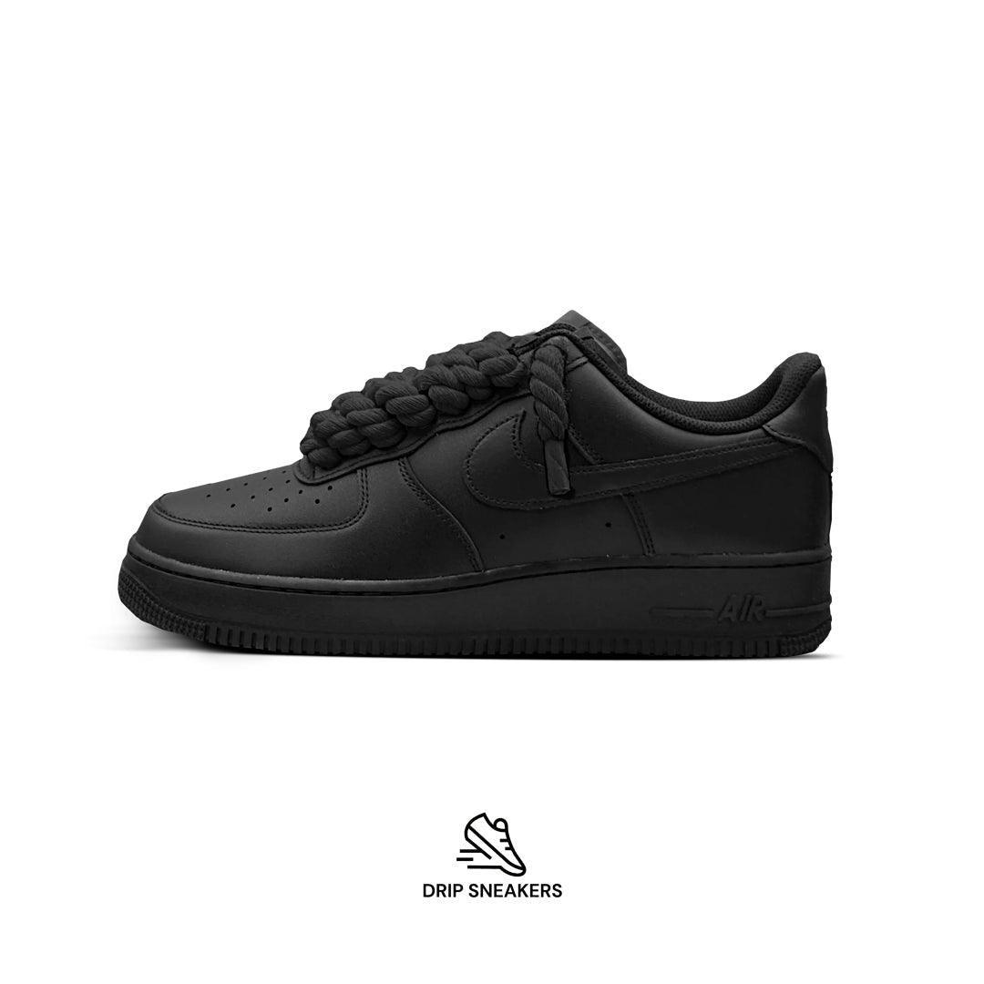 Air Force 1 Rope Laces "Black" - Drip Sneakers